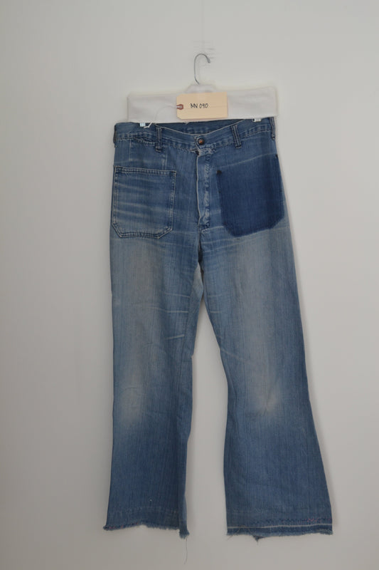 1970's Patch Pocket Denim Navy Pant NN090