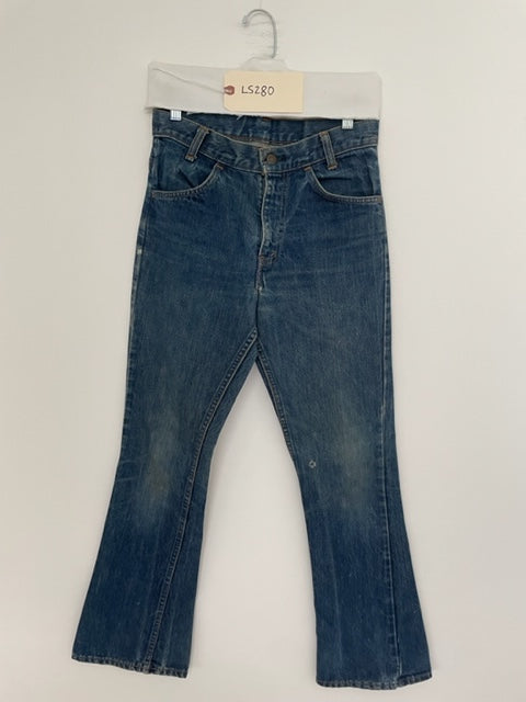 1960's High Rise Orange Tab Levis Flare Jean LS280