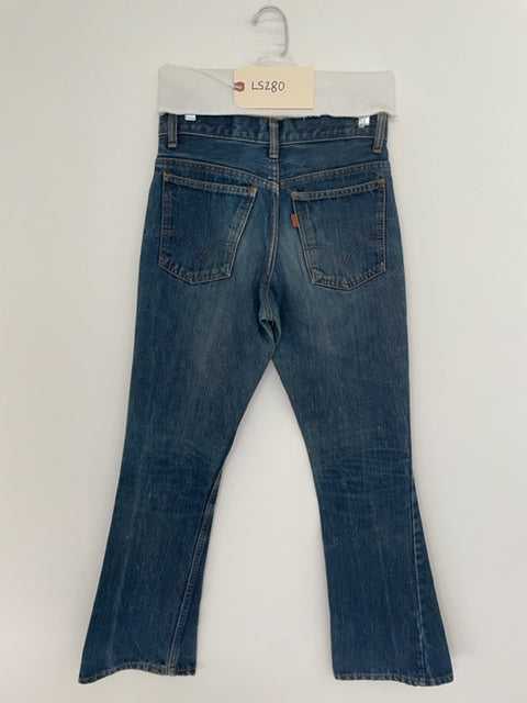 1960's High Rise Orange Tab Levis Flare Jean LS280